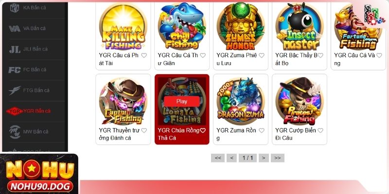 Các đối tác game bắn cá nổi bật